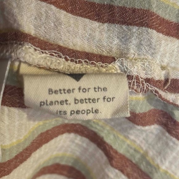 Madewell Striped Crop Top - Cream and Red - Picture 10 of 14